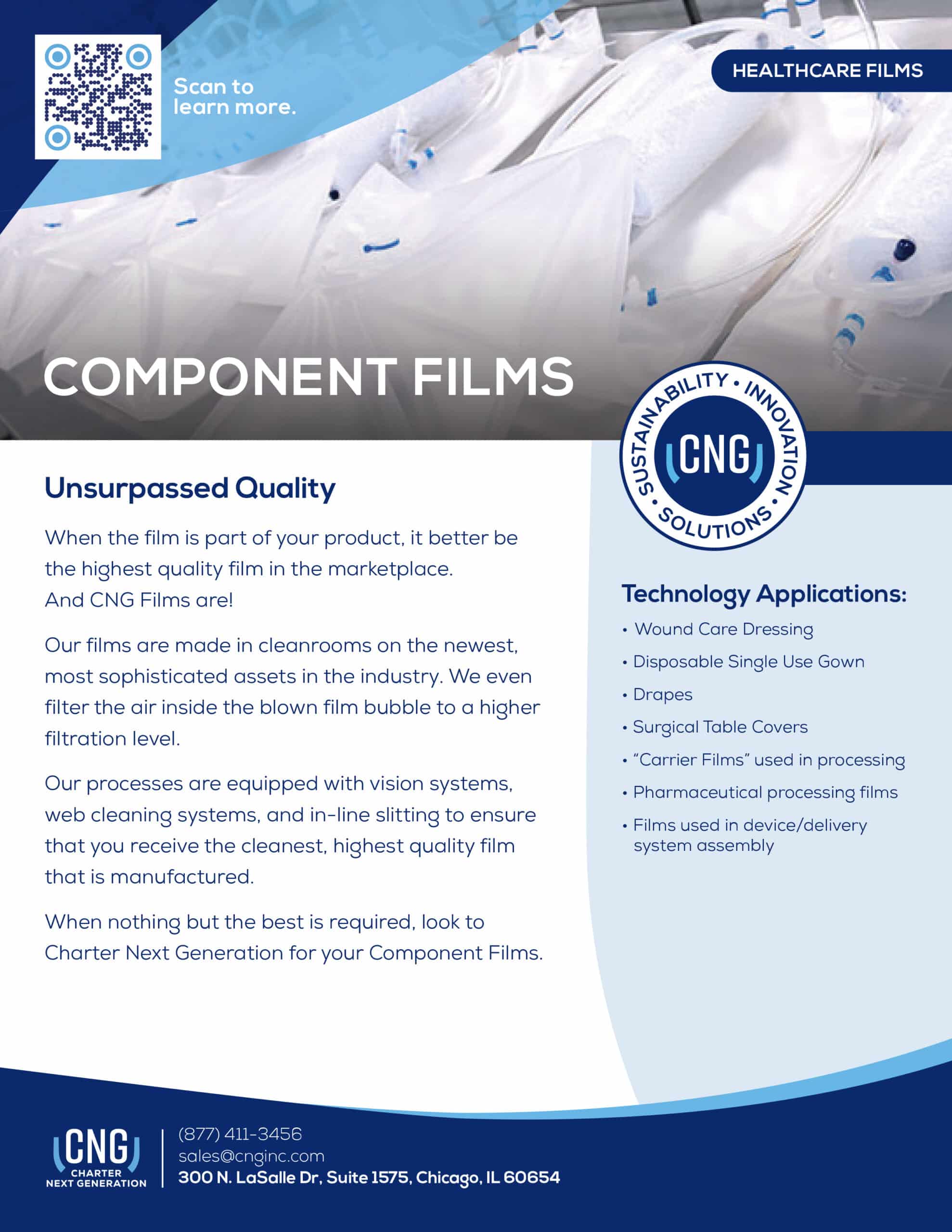 cng premium component healthcare films