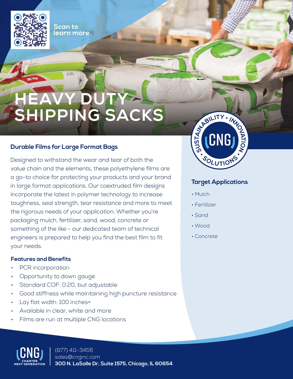 cng’s large format heavy duty shipping sacks