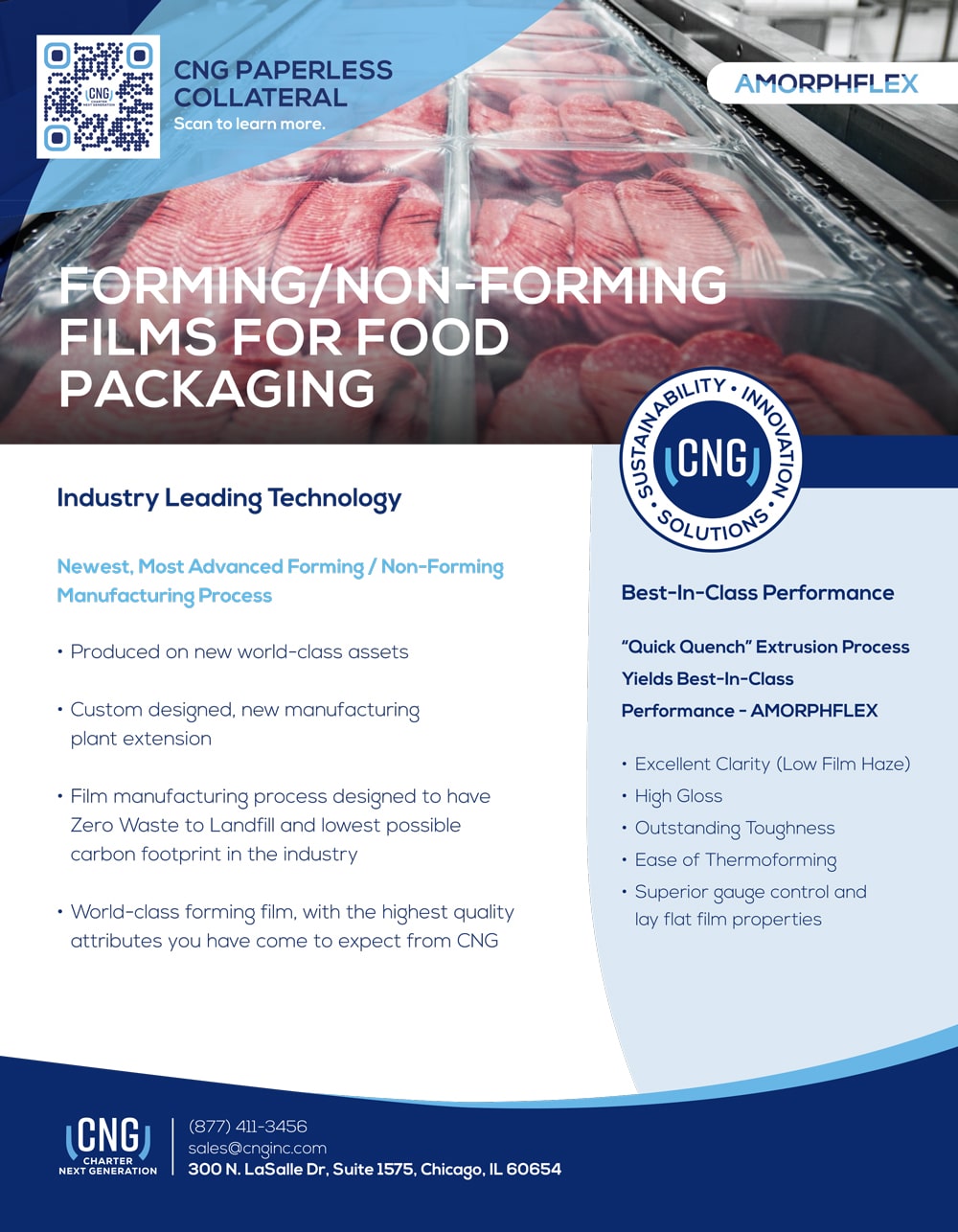 cng forming non-forming films for food packaging